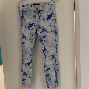 J Brand Tie-Dye Blue & White Women’s Skinny Jeans